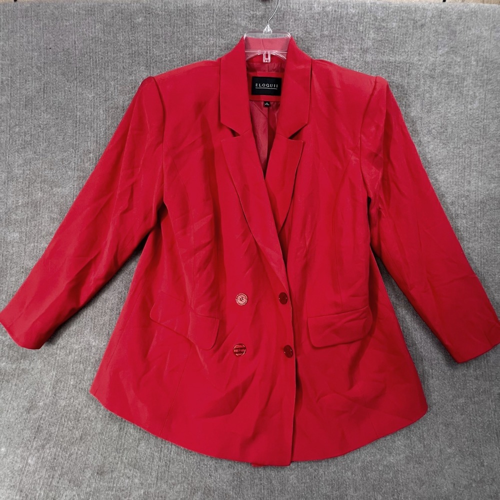 NWT Eloquii Red Blazer Jacket Size 16 Career Business Casual Work Stylish